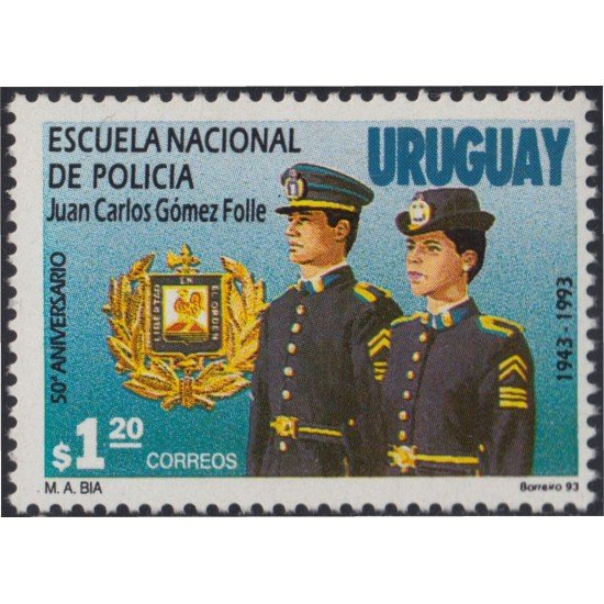 Uruguay 1440 1993 Escuela Nacional de policía Juan Carlos Gómez MNH Uruguay 1440 1993 Escuela Nacional de policía Juan Carlos Gómez MNH