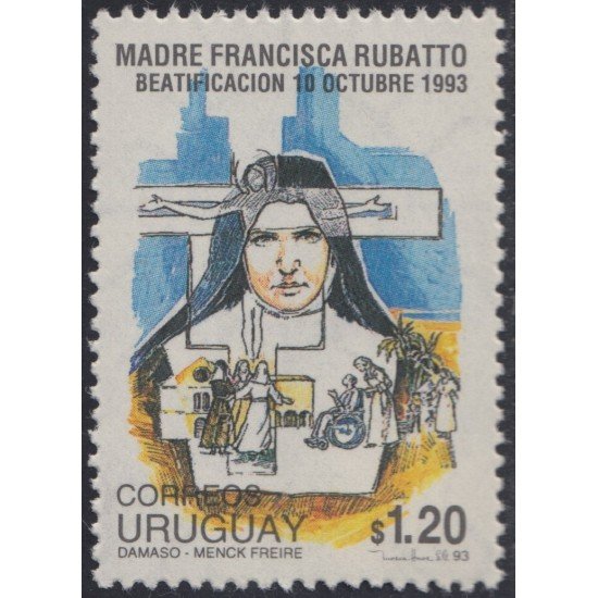 Uruguay 1445 1993 Beatificación de la Madre Francisca Rubatto MNH Uruguay 1445 1993 Beatificación de la Madre Francisca Rubatto MNH