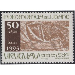 Uruguay 1454 1993 50 Años de la Independencia del Líbano MNH