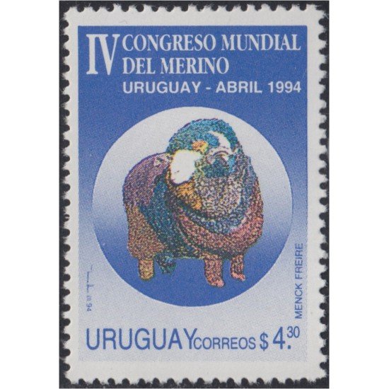 Uruguay 1467 1994 IV Congreso mundial del Merino Oveja MNH Uruguay 1467 1994 IV Congreso mundial del Merino Oveja MNH