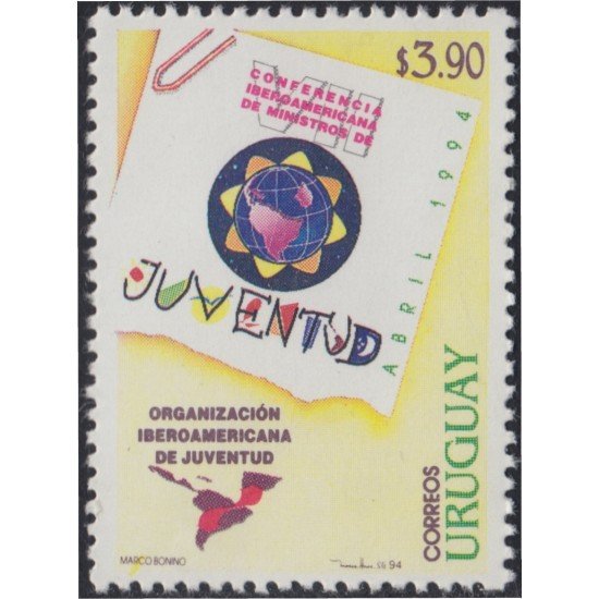 Uruguay 1468 1994 VII Conferencia iberoamericana de Ministros de juventud MNH Uruguay 1468 1994 VII Conferencia iberoamericana de Ministros de juventud MNH