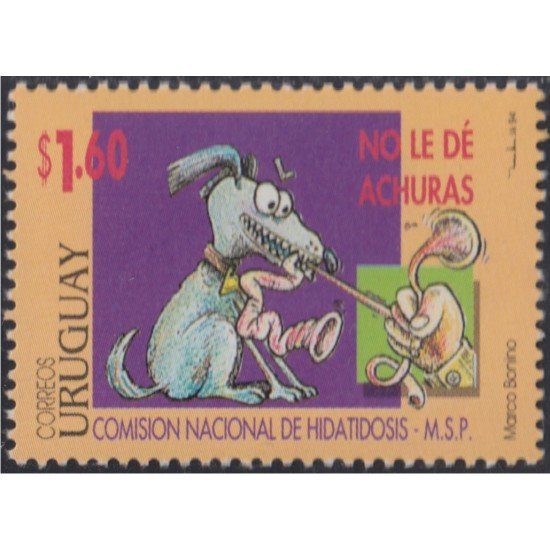 Uruguay 1474 1994 Comisión Nacional de Hiadatidosis Perro Dog MNH Uruguay 1474 1994 Comisión Nacional de Hiadatidosis Perro Dog MNH