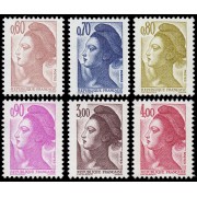 France Francia 2239/44 1982 Libertad Delacroix MNH France Francia 2239/44 1982 Libertad Delacroix MNH