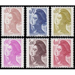 France Francia 2239/44 1982 Libertad Delacroix MNH France Francia 2239/44 1982 Libertad Delacroix MNH
