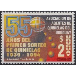 Uruguay 1495 1994 55º Aniversario del primer sorteo de Quinielas MNH Uruguay 1495 1994 55º Aniversario del primer sorteo de Quinielas MNH