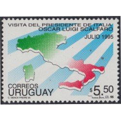 Uruguay 1518 1995 Visita del Presidente Italiano Oscar Luigi Scalfaro MNH Uruguay 1518 1995 Visita del Presidente Italiano Oscar Luigi Scalfaro MNH
