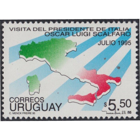 Uruguay 1518 1995 Visita del Presidente Italiano Oscar Luigi Scalfaro MNH