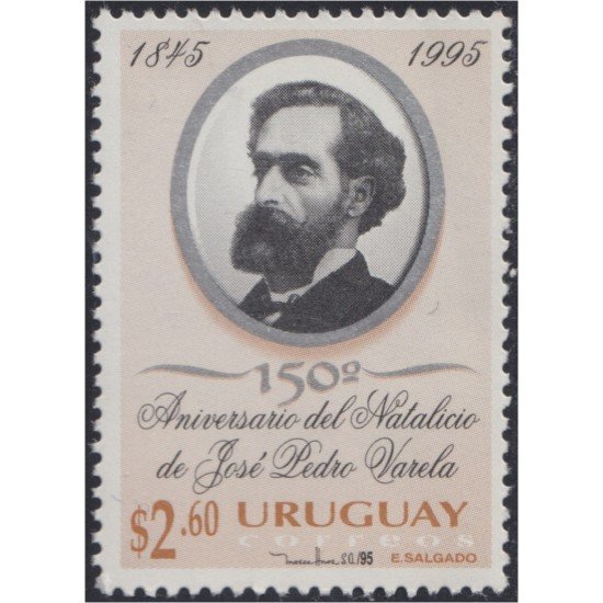 Uruguay 1526 1995 150 Aniversario del nacimiento de José Pedro Varela MNH Uruguay 1526 1995 150 Aniversario del nacimiento de José Pedro Varela MNH
