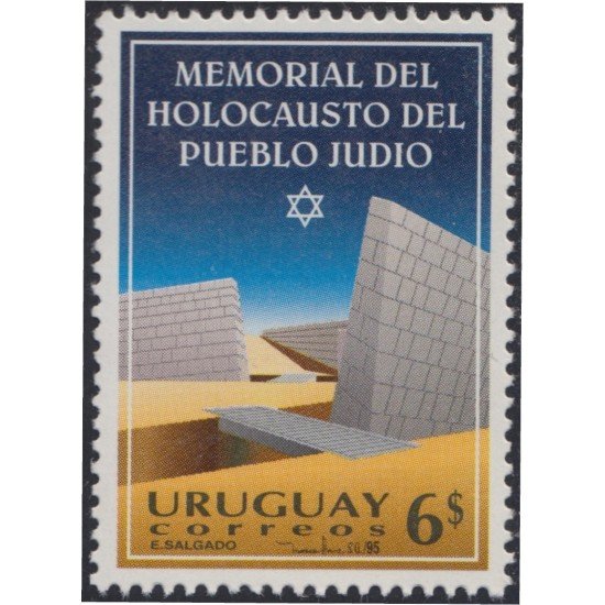 Uruguay 1527 1995 Memorial del Holocausto del pueblo judío MNH Uruguay 1527 1995 Memorial del Holocausto del pueblo judío MNH
