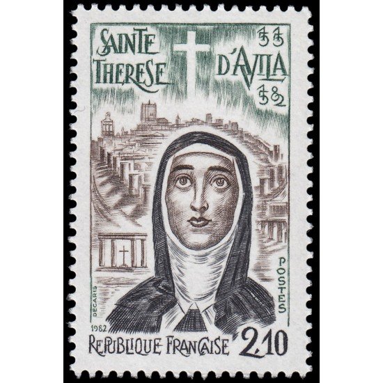 France Francia 2249 1982 4 Centenario de la muerte de Sta. Teresa de Ávila MNH