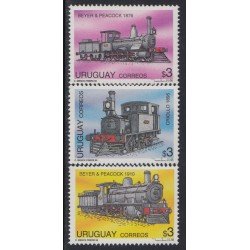 Uruguay 1531/33 1995 Locomotoras MNH Uruguay 1531/33 1995 Locomotoras MNH