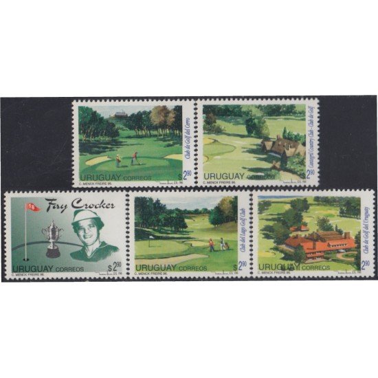 Uruguay 1543/47 1996 Clubs de Golf de Uruguay MNH Uruguay 1543/47 1996 Clubs de Golf de Uruguay MNH