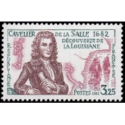 France Francia 2250 1982 Cavelier de La Salle descubridor de Louisianna MNH France Francia 2250 1982 Cavelier de La Salle descubridor de Louisianna MNH