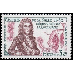 France Francia 2250 1982 Cavelier de La Salle descubridor de Louisianna MNH France Francia 2250 1982 Cavelier de La Salle descubridor de Louisianna MNH