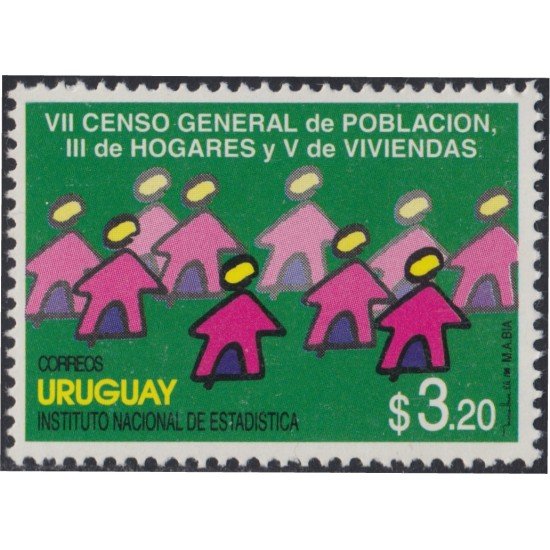 Uruguay 1557 1996 Censo general de población MNH