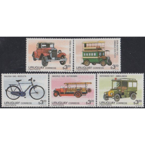 Uruguay 1560/64 1996 Vehículos antiguos coches bicicleta MNH Uruguay 1560/64 1996 Vehículos antiguos coches bicicleta MNH