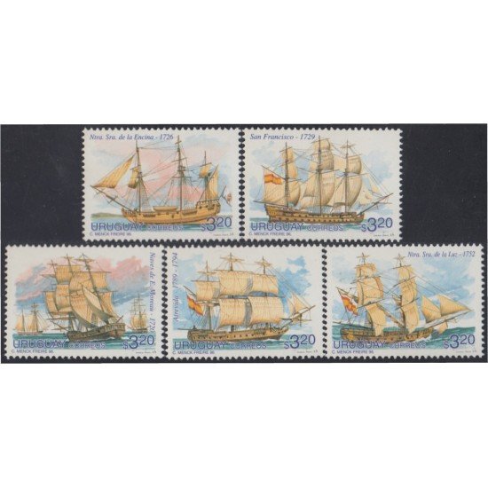 Uruguay 1568/72 1996 Grandes Veleros Antiguos MNH Uruguay 1568/72 1996 Grandes Veleros Antiguos MNH