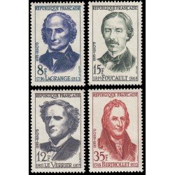 France Francia 1146/49 1958 Grandes científicos MNH France Francia 1146/49 1958 Grandes científicos MNH