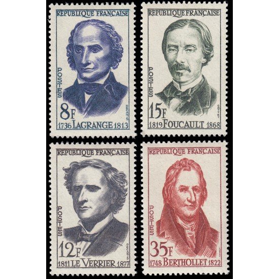 France Francia 1146/49 1958 Grandes científicos  MNH
