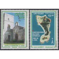 Uruguay 1586/87 1996 Sitios Históricos MNH Uruguay 1586/87 1996 Sitios Históricos MNH