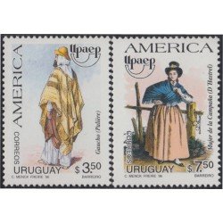 Uruguay 1594/95 1996 América Upaep Trajes típicos NH Uruguay 1594/95 1996 América Upaep Trajes típicos NH