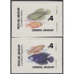 Uruguay 1610/11 1997 Fauna Peces Fishes Autoadhesivos Uruguay 1610/11 1997 Fauna Peces Fishes Autoadhesivos