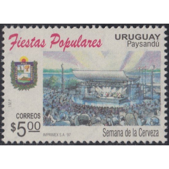 Uruguay 1616 1997 Fiestas populares Semana de la cerveza MNH Uruguay 1616 1997 Fiestas populares Semana de la cerveza MNH