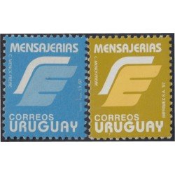 Uruguay 1645/46 1997 Serie antigua Mensajería MNH Uruguay 1645/46 1997 Serie antigua Mensajería MNH