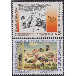 Uruguay 1647/48 1997 Comics uruguayo Museo del humor y de la historieta MNH Uruguay 1647/48 1997 Comics uruguayo Museo del humor y de la historieta MNH