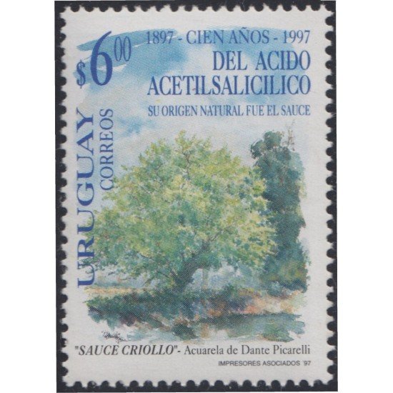 Uruguay 1659 1997 Centenario de la aspirina árbol MNH Uruguay 1659 1997 Centenario de la aspirina árbol MNH