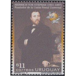 Uruguay 1669 1997 Heinrich von Stephan fundador de la Unión Postal MNH Uruguay 1669 1997 Heinrich von Stephan fundador de la Unión Postal MNH