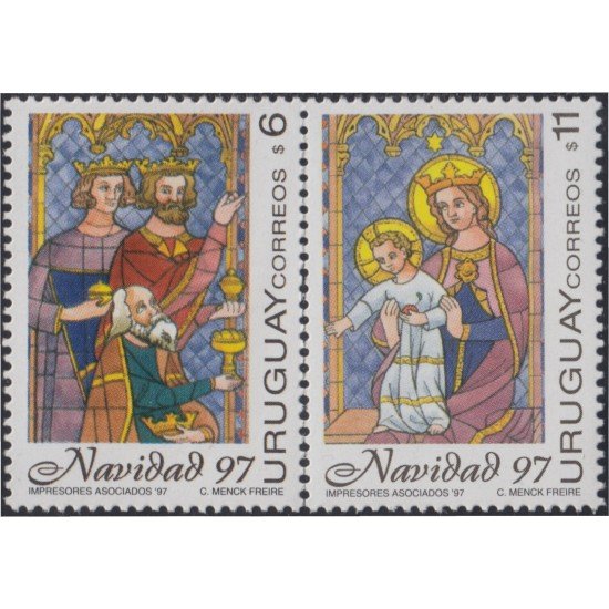 Uruguay 1678/79 1997 Navidad Chritsmas MNH Uruguay 1678/79 1997 Navidad Chritsmas MNH