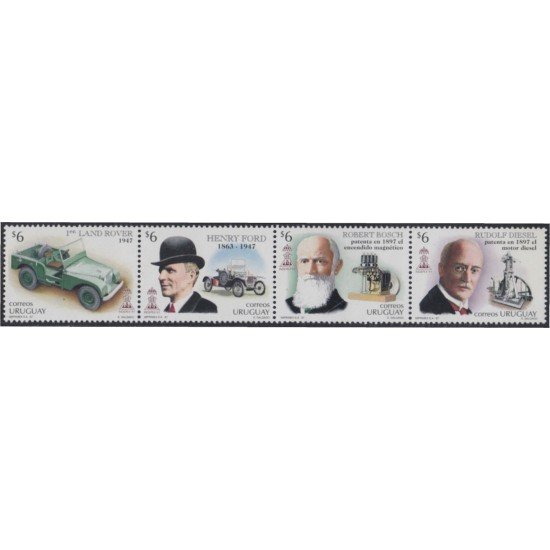 Uruguay 1686/89 1997 Aniversario en el mundo del automovilismo MNH Uruguay 1686/89 1997 Aniversario en el mundo del automovilismo MNH