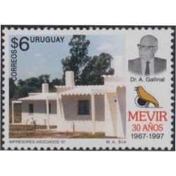 Uruguay 1693 1997 30 Aniversario de MEVIR edificio logo Dr a. Gallinal MNH Uruguay 1693 1997 30 Aniversario de MEVIR edificio logo Dr a. Gallinal MNH