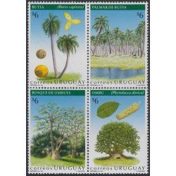 Uruguay 1712/15 1998 Flora árboles trees MNH Uruguay 1712/15 1998 Flora árboles trees MNH