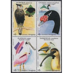 Uruguay 1719/22 1998 Fauna Pájaros Birds MNH Uruguay 1719/22 1998 Fauna Pájaros Birds MNH