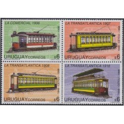 Uruguay 1723/26 1998 Trenes eléctricos train MNH Uruguay 1723/26 1998 Trenes eléctricos train MNH
