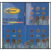 Bélgica 1999 - 2000 - 2001 Cartera Oficial Monedas € euro Set 3 Carteras