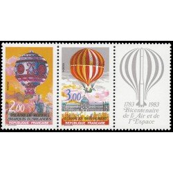 France Francia P2262A 1983 Bicentenario del aire y del espacio MNH