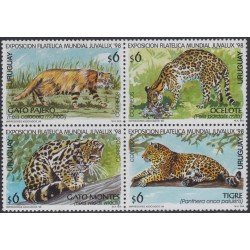 Uruguay 1730/33 1998 Juvalux 98 Felinos Exposición Filatélica Internacional MNH Uruguay 1730/33 1998 Juvalux 98 Felinos Exposición Filatélica Internacional MNH
