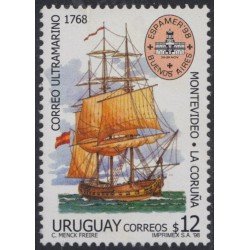 Uruguay 1748 1998 Correo ultramarino Barco La Coruña MNH Uruguay 1748 1998 Correo ultramarino Barco La Coruña MNH
