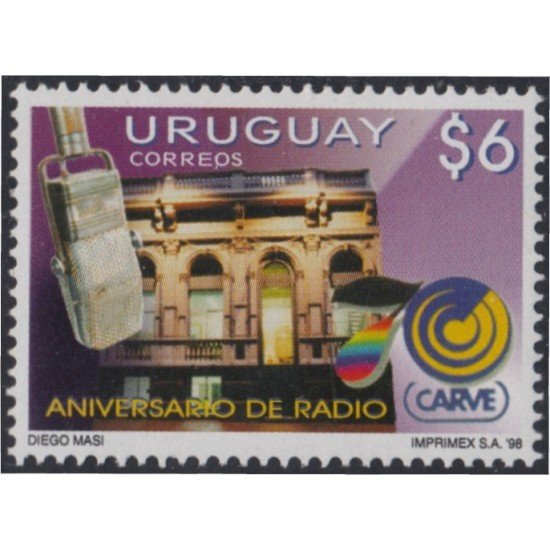 Uruguay 1757 1998 Aniversario de Radio Carve MNH Uruguay 1757 1998 Aniversario de Radio Carve MNH