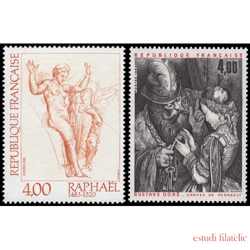 France Francia 2264/65 1983 Serie artística MNH