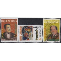 Uruguay 1766/68 1998 Artistas Uruguayos Héctor M. Artola Serafín García MNH Uruguay 1766/68 1998 Artistas Uruguayos Héctor M. Artola Serafín García MNH