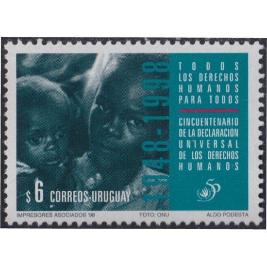 Uruguay 1781 1998 50 Años de la Declaración de los Humanos MNH