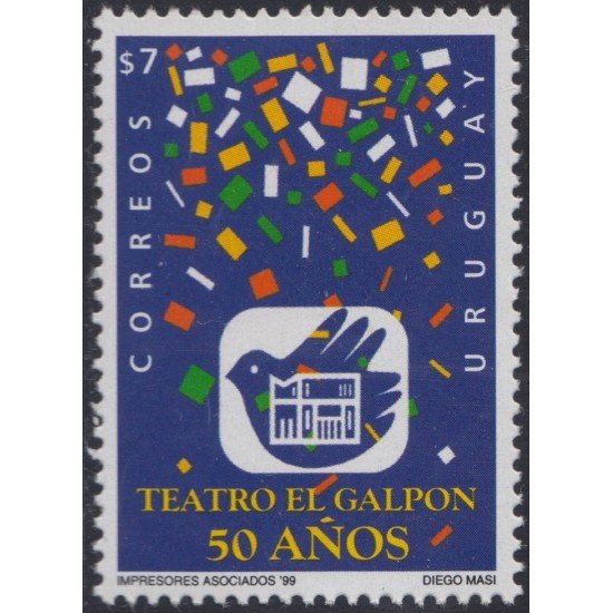 Uruguay 1829 1999 Teatro El Galpón 50 Años MNH Uruguay 1829 1999 Teatro El Galpón 50 Años MNH