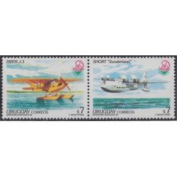 Uruguay 1832/33 1999 China 99 Hidroaviones MNH
