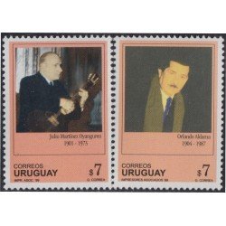 Uruguay 1842/43 1999 Artistas Julio Martínez Orlando Aldama MNH