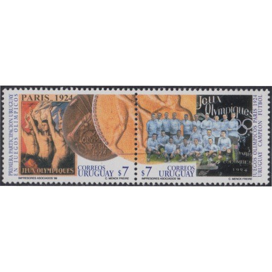 Uruguay 1845/46 1999 Equipo Uruguay Campeón de fútbol MNH Uruguay 1845/46 1999 Equipo Uruguay Campeón de fútbol MNH