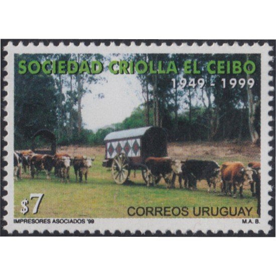 Uruguay 1852 1999 Sociedad Criolla La Ceiba MNH Uruguay 1852 1999 Sociedad Criolla La Ceiba MNH